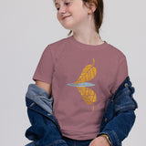 kid's fall t-shirt with leaf design